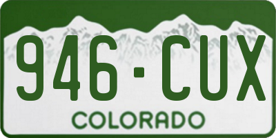 CO license plate 946CUX