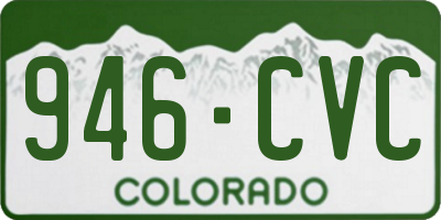 CO license plate 946CVC