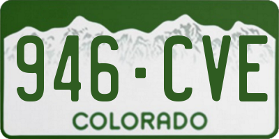 CO license plate 946CVE