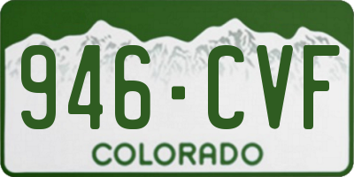 CO license plate 946CVF