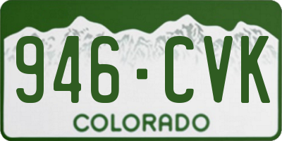 CO license plate 946CVK