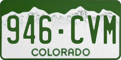 CO license plate 946CVM