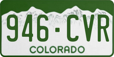 CO license plate 946CVR