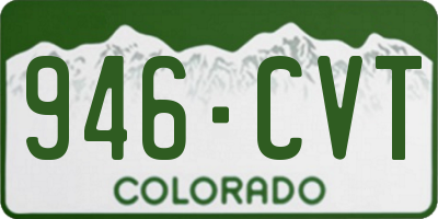 CO license plate 946CVT