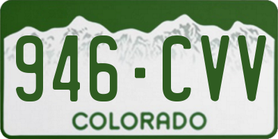 CO license plate 946CVV