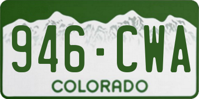 CO license plate 946CWA