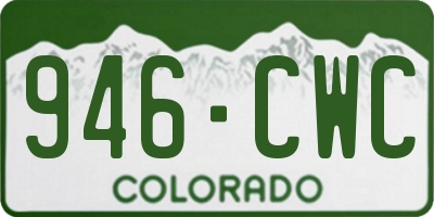 CO license plate 946CWC