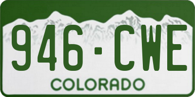 CO license plate 946CWE