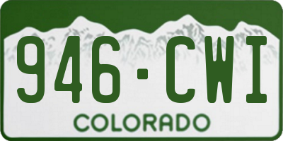 CO license plate 946CWI