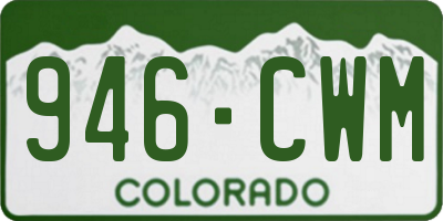 CO license plate 946CWM