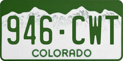 CO license plate 946CWT