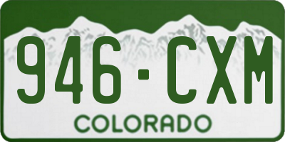 CO license plate 946CXM