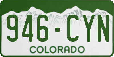 CO license plate 946CYN
