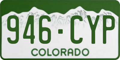 CO license plate 946CYP