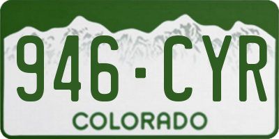 CO license plate 946CYR
