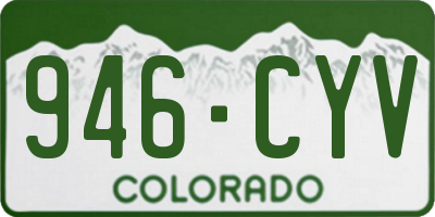 CO license plate 946CYV