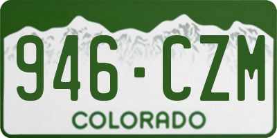 CO license plate 946CZM