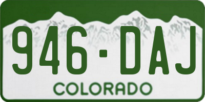 CO license plate 946DAJ