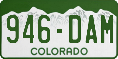CO license plate 946DAM