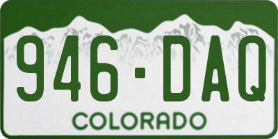 CO license plate 946DAQ