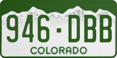 CO license plate 946DBB