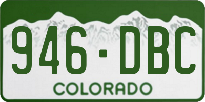 CO license plate 946DBC