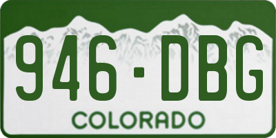 CO license plate 946DBG
