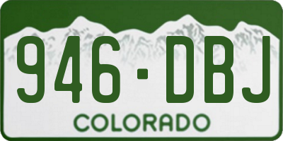 CO license plate 946DBJ