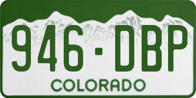 CO license plate 946DBP