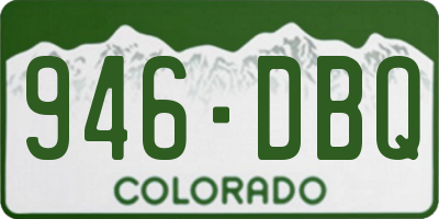 CO license plate 946DBQ