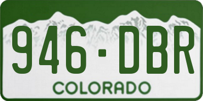 CO license plate 946DBR