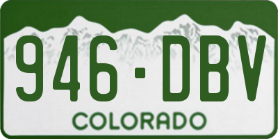CO license plate 946DBV