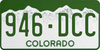 CO license plate 946DCC