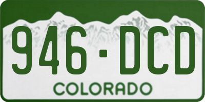 CO license plate 946DCD