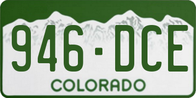 CO license plate 946DCE