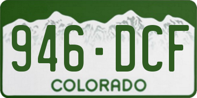 CO license plate 946DCF
