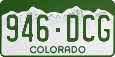 CO license plate 946DCG