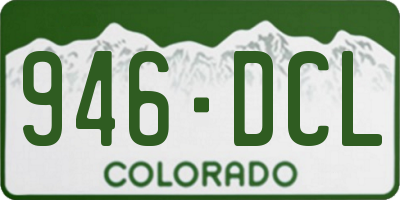 CO license plate 946DCL