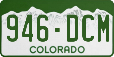 CO license plate 946DCM