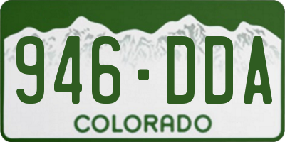 CO license plate 946DDA