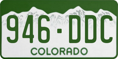 CO license plate 946DDC