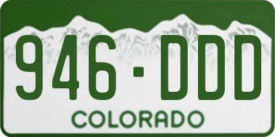 CO license plate 946DDD