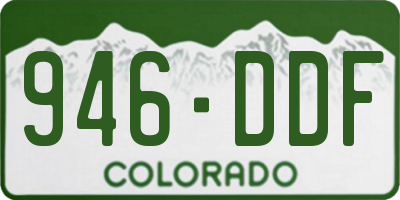 CO license plate 946DDF
