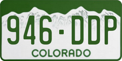 CO license plate 946DDP