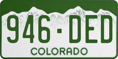 CO license plate 946DED