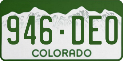 CO license plate 946DEO