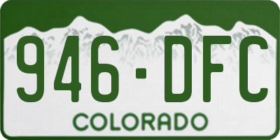 CO license plate 946DFC