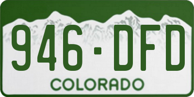 CO license plate 946DFD