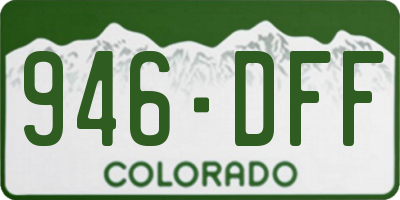 CO license plate 946DFF