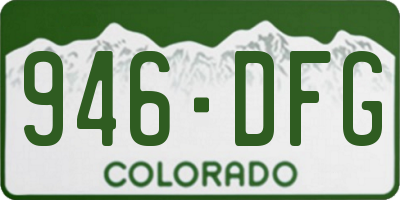 CO license plate 946DFG